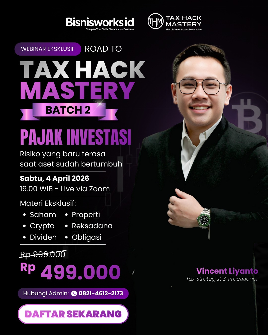 Poster Webinar Tax Hack Mastery