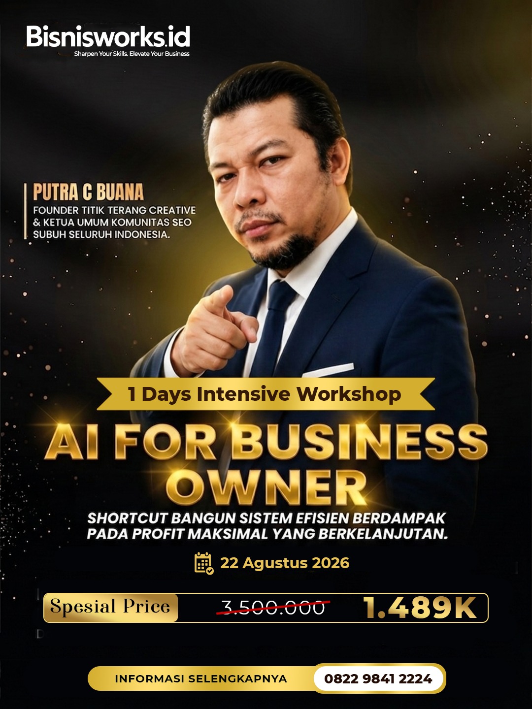 Poster Workshop AI For Business Owner